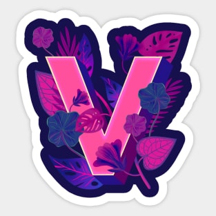 Letter V Monogram Sticker